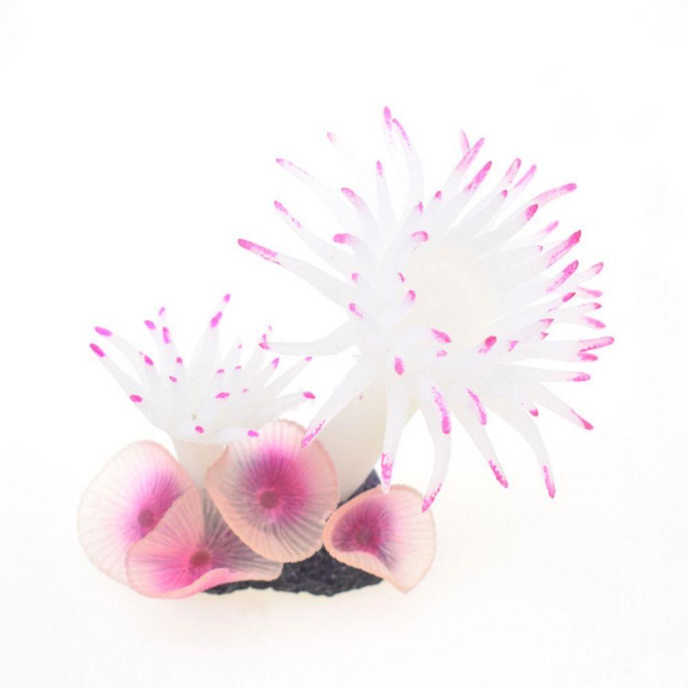 Simulation Aquarienzubehör Buntes Silikon Weich Künstliche Koralle Aquarium Dekoration Korallenriffstein Künstliche Koralle