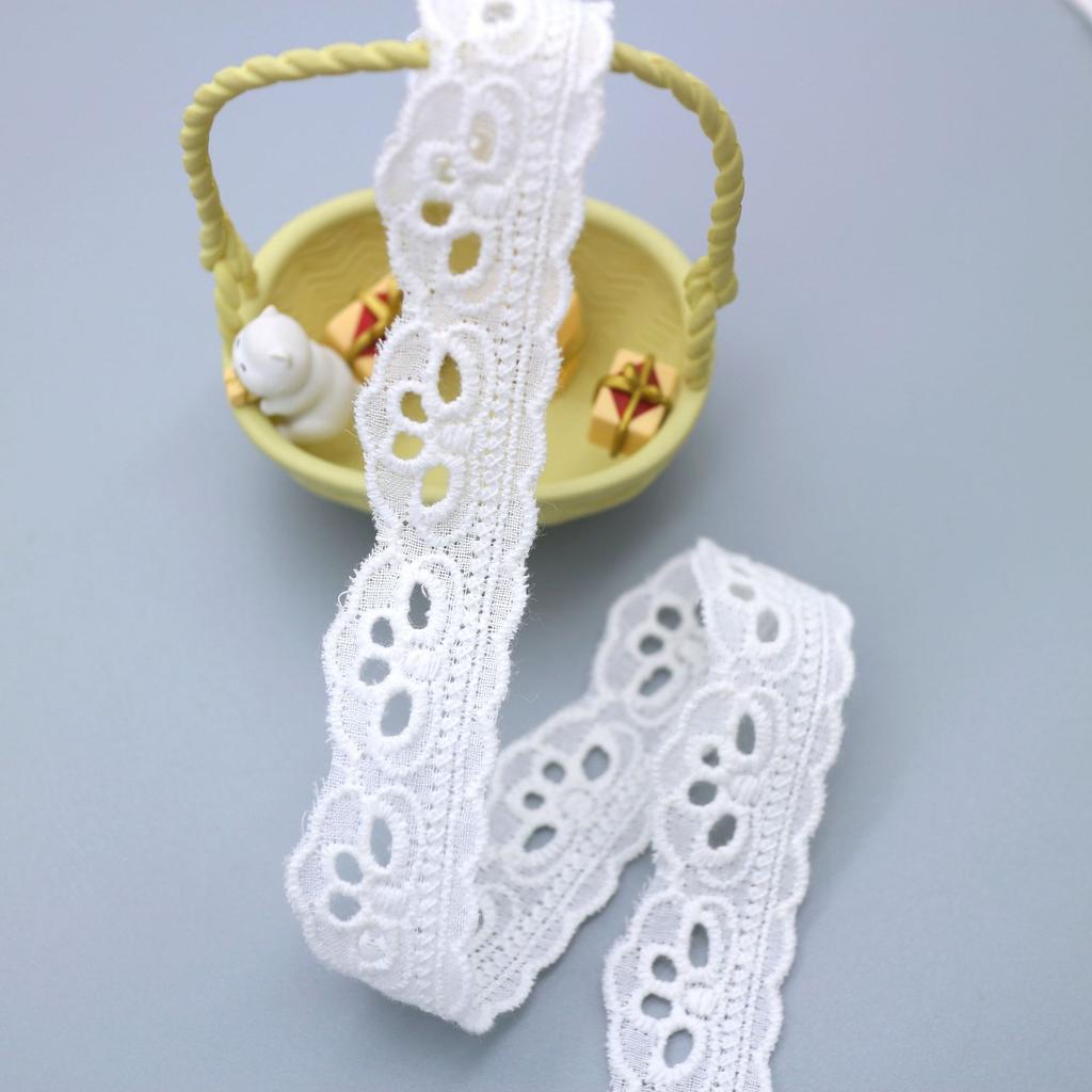 Unilateral Cotton Lace Embroidery Flower Belt Shoulder Strap Cuff Decorative Ingredients Cotton Thread Lace Accessories