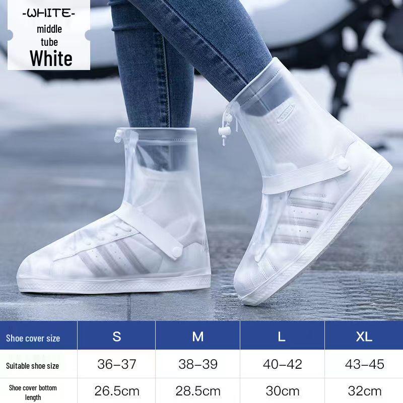 Waterproof Anti-slip Shoe Covers, Unisex Rainproof Silicone Boot Covers with Thick Wear-resistant Sole for Kids and Adults
