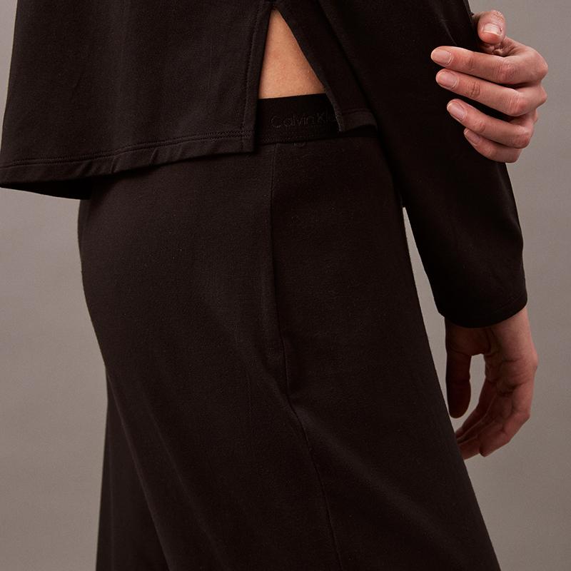 Calvin Klein Soft Stretch Straight Leg Casual Lounge Pants Women bottoms Space-Black QS7285