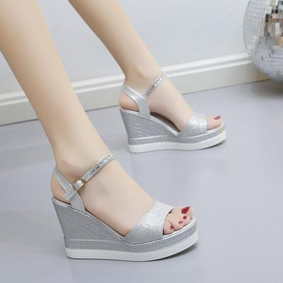 Luxury  Women Wedge Sandals Summer Platform Sandal Peep Toe Thick Bottom High-heeled Shoes Ladies