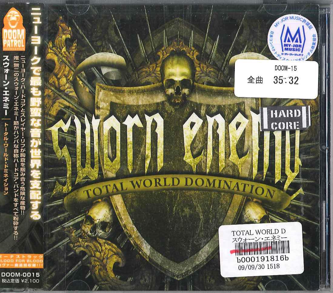 

CD SWORN ENEMY - Total World Domination DOOM0015 DOOM PATROL FOU Japan Obi Rock Used