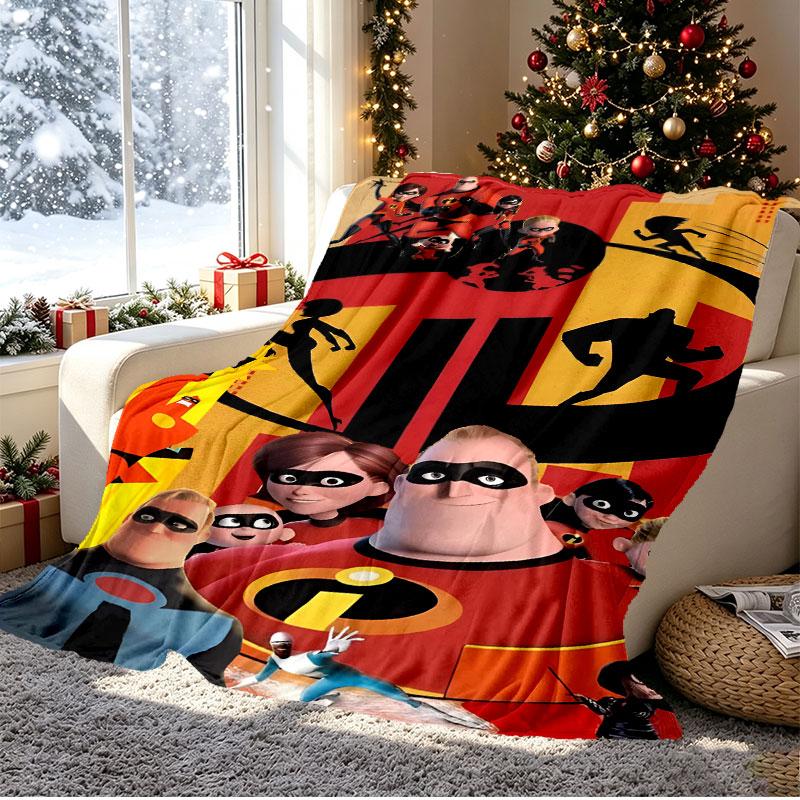 Incredibles Pattern Blanket for Home Decoration, Bed, Sofa, Car Travel, Camping, Suitable for All Seasons, Birthday Christmas Gift