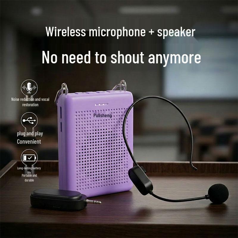 

2.4G Wireless Headset Microphone with Little Bee Amplifier for Teachers & Tour Guides