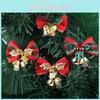 Charmant Ensemble Miniature de Cloches à Nœuds de Noël Pour Couronnes Élégantes et Décorations de Fêtes