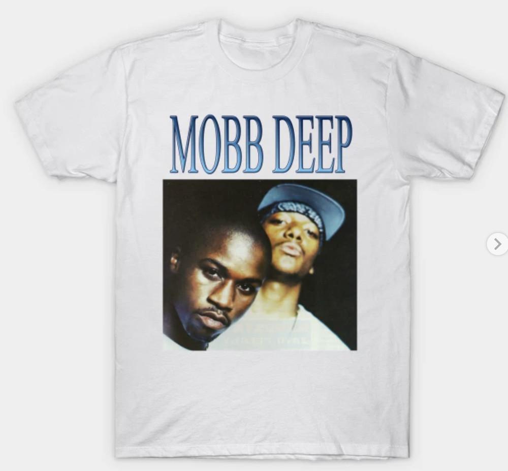 Mobb Deep Prodigy Havoc Хип-Хоп Футболка с коротким рукавом Белая Размеры S-3XL Унисекс XXXXL