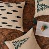 Towel Embroidery Holiday Pillowcase Christmas Tree Designs Breathable Cotton Linen Bedding Decoration