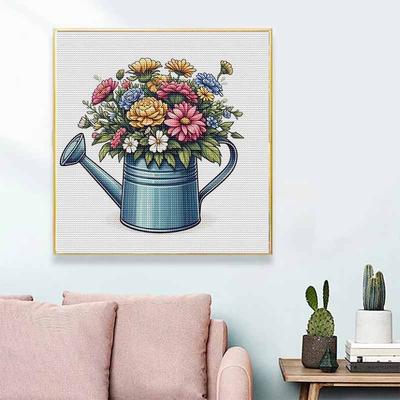 New Arrival 5D DIY Full Circle Diamond Painting "Pot Flower" Embroidery Cross Stitch Home Decor Gift