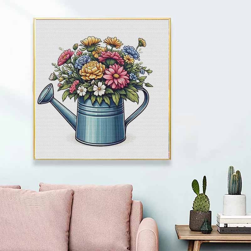 New Arrival 5D DIY Full Circle Diamond Painting "Pot Flower" Embroidery Cross Stitch Home Decor Gift