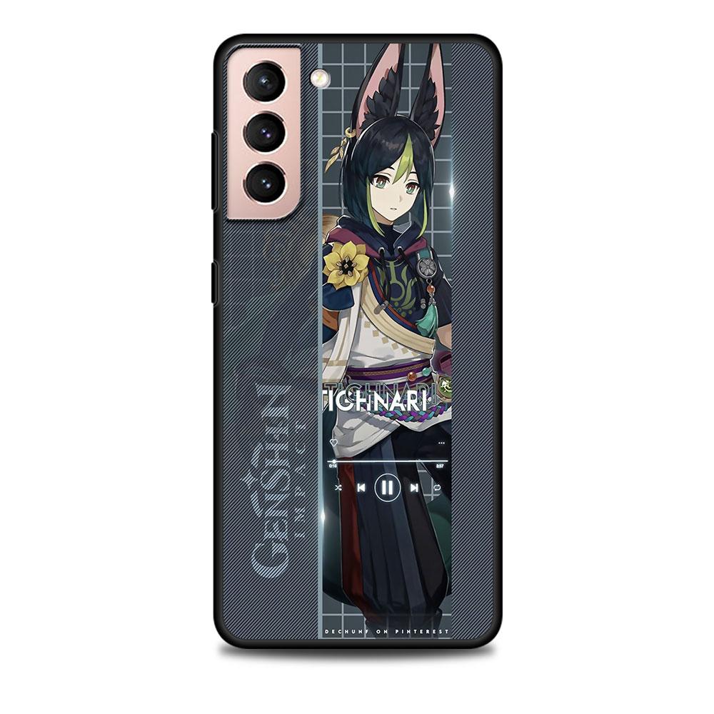 

Чехол Genshin Impact для Samsung Galaxy S23 S22 Ultra S20 S21 FE S10E S10 Lite S8 S9 Plus черный мягкий чехол-бампер из ТПУ для мобильного телефона Samsung S22