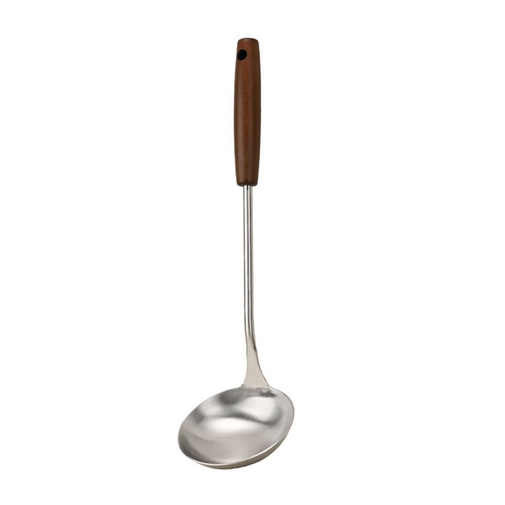 Stainless Steel Spatula Wood Handle Kitchen Stir Fry Spoon New Cooking Spatula Kitchen Tools