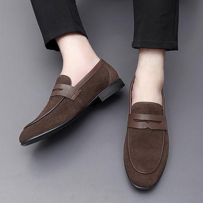 Frühlings-Trend Wildleder Herren Freizeitschuhe Komfortable Slipper Herrenschuhe Mode Neu Leicht Herren Lazy Luxusmarke Slipper Schuhe