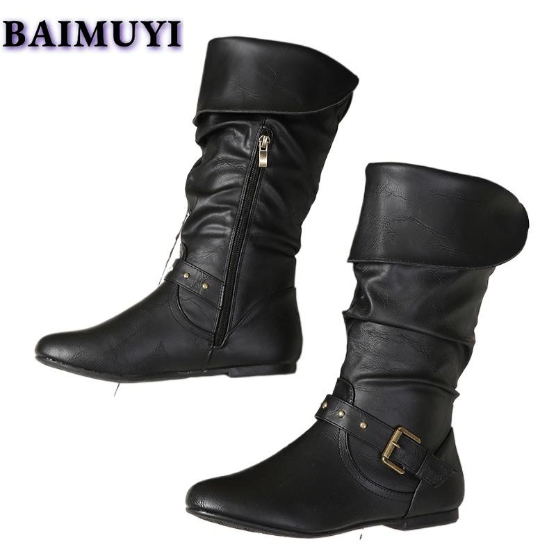 Pantofi Plați Femei Cizme Peste Genunchi Pantofi de Modă Tendință 2025 Iarnă Noi Piele Pliată Cizme Chelsea Fermoar Casual Mers Mujer Botas