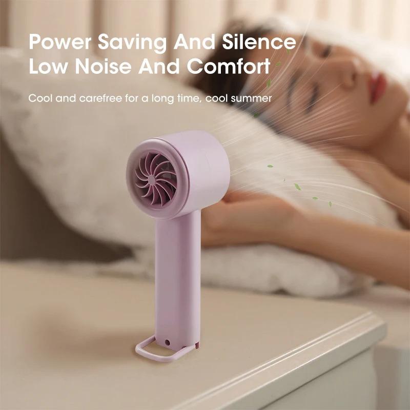 Portable Ice Compress Fan Mini Handheld Fan With Semiconductor Refrigeration Mute High-speed Personal Fan Rechargeable
