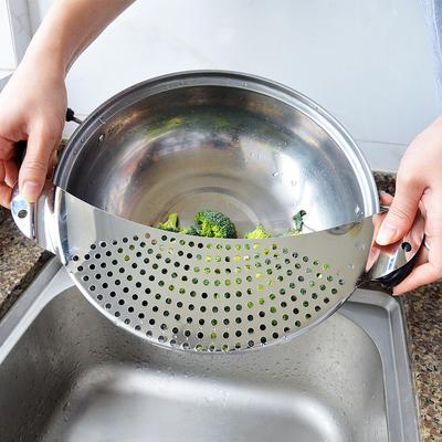 Kreative Nudel Gemüse Gießen Gemüse Filter Edelstahl Pfanne Topf Sieb Spaghetti Ablassen Auslaufsicher Küche Werkzeug