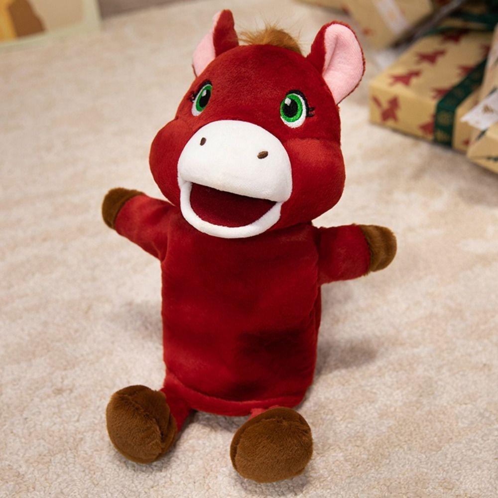 Storytelling Stuffed Plush Horse Toys Simulation Hand Finger Story Puppet Story Time