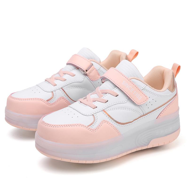 Girls Runaway Shoes Children's Double Wheel Student Roller Skates Burst Shoes Four Wheel Boys Skating Roller Shoes