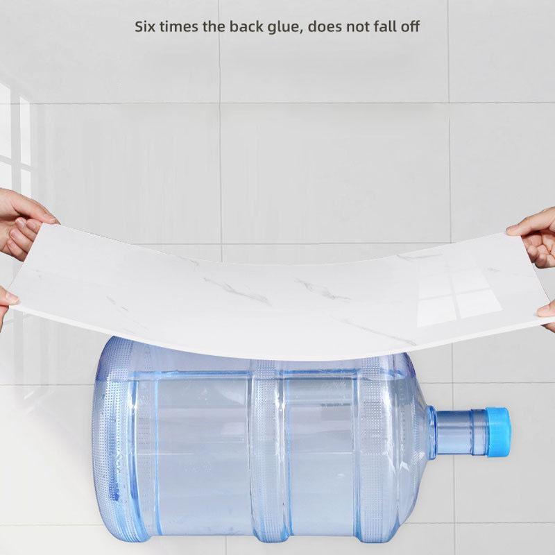 Imitation Marble Tile Wall Paste Bathroom Living Room Background Wallpaper Self-adhesive Waterproof Kitchen Wall Sticker Home Renovation