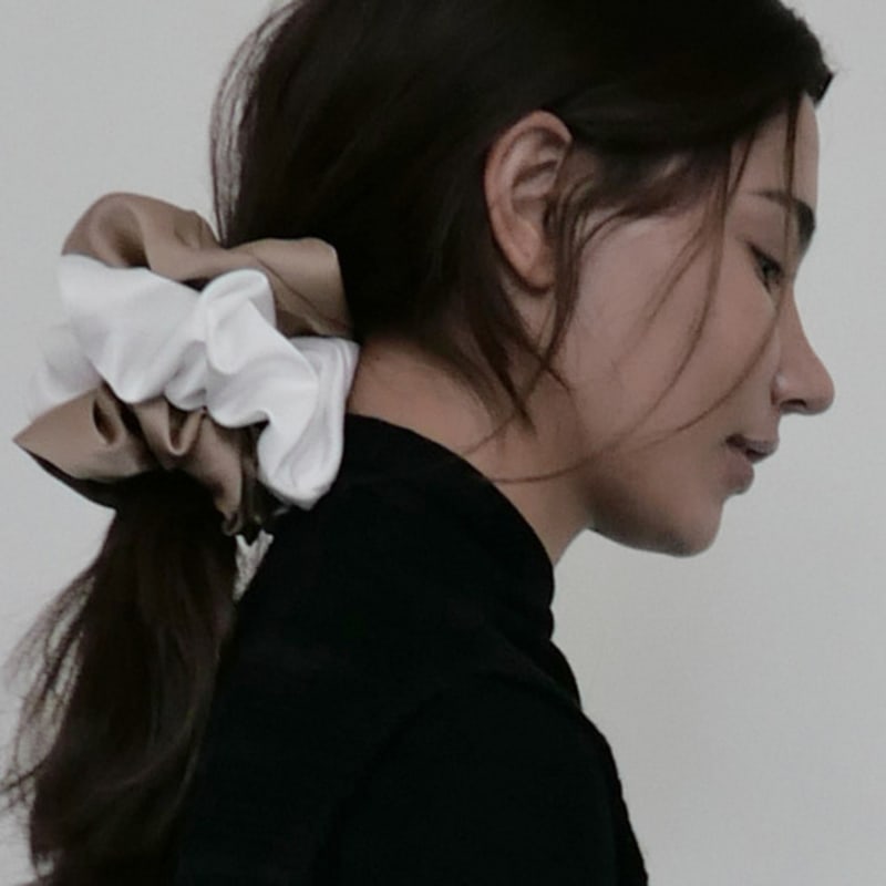 for Basic Satin Scrunchie_Large_Camel