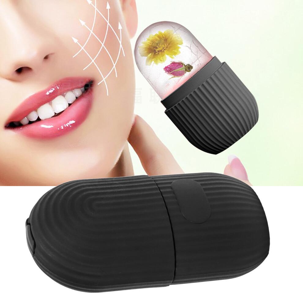 Eisgesichtsroller Kalte Eisformhalter Silikon Wiederverwendbar für Gesichtsbeauty DIY Gesichtsbehandlung Schwarz gestreift