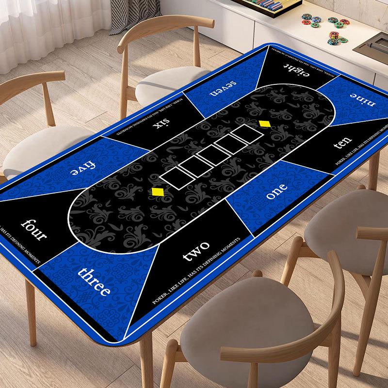 Large Non-Slip Texas Hold'em Poker & Baccarat Soft Cloth Table Mat with Diatom Mud