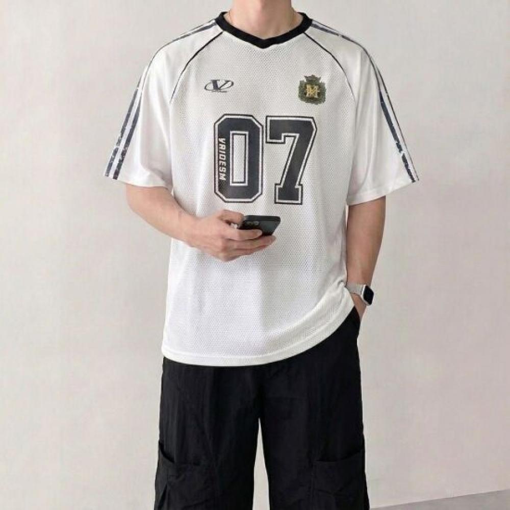 Onl Track Mesh Rugby ShorT Sleeve FuncTional T shirT Block Core Look