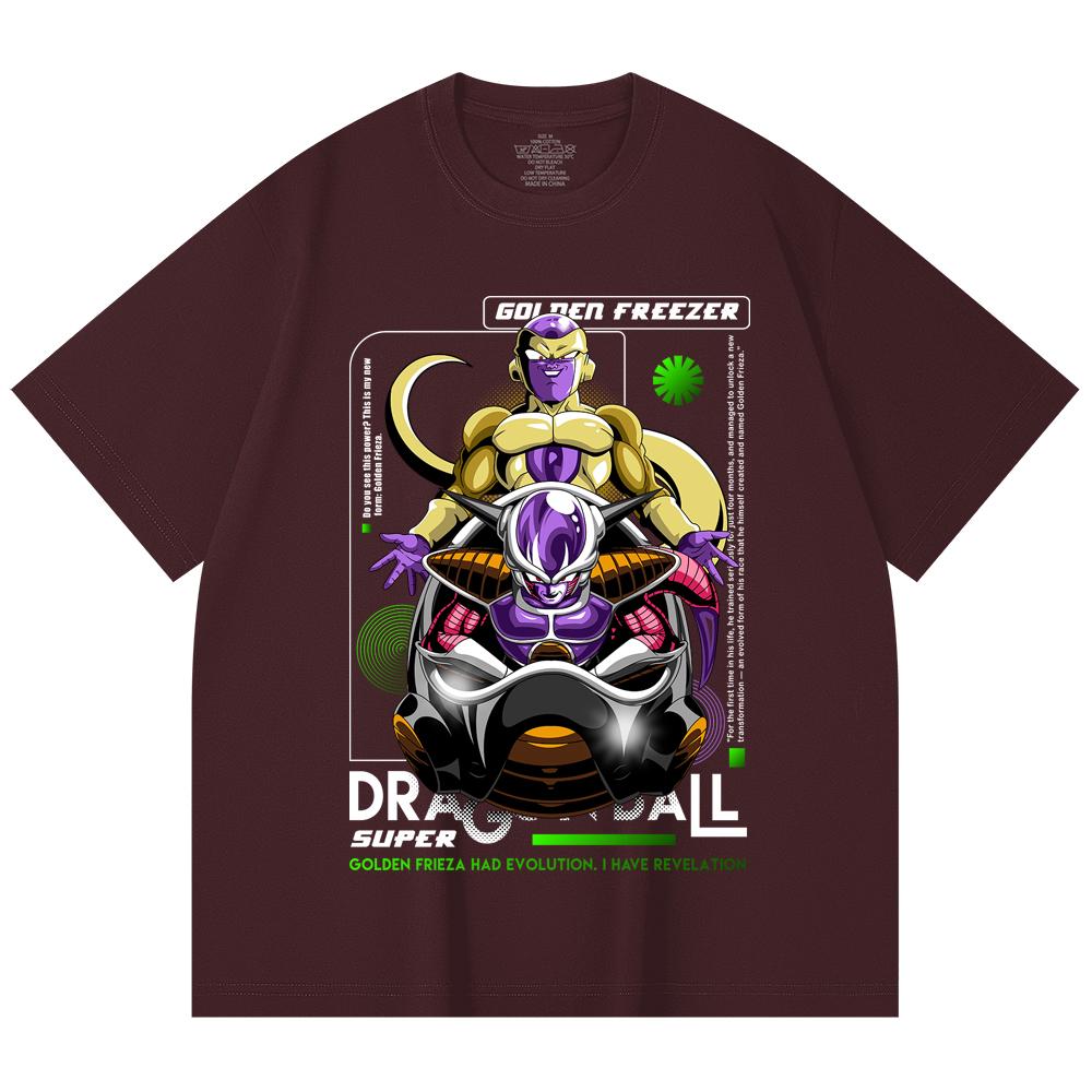 

230 Gsm 100% Cotton Dragon Ball V22 Golden Freeza Print Unisex Heavy Cotton T Shirt 2XL