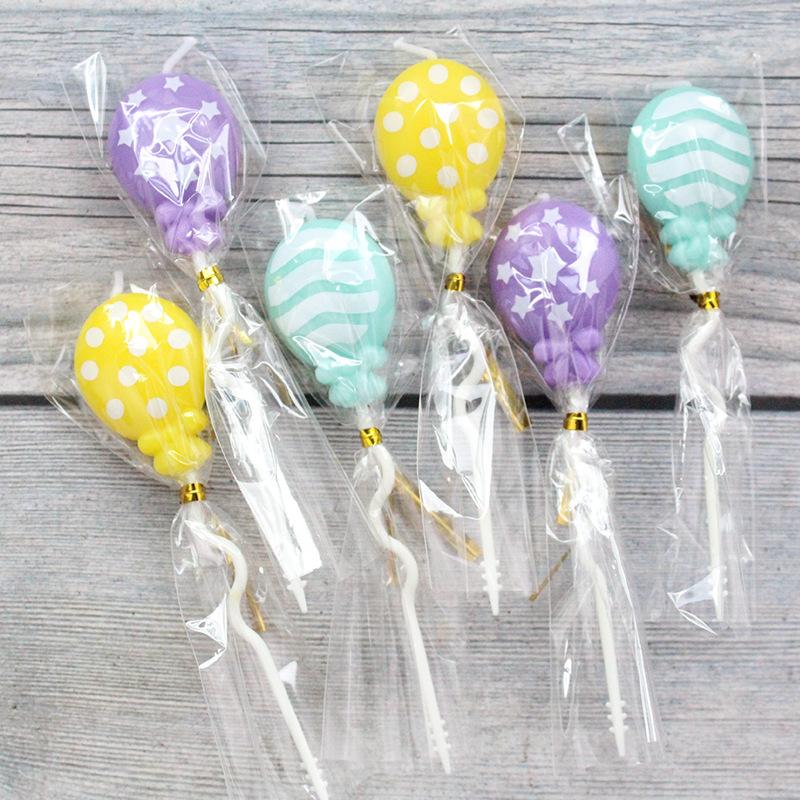 New Product Children's Cute Birthday Party Single Candle Creative Cartoon Retro Colorful Cake Candle