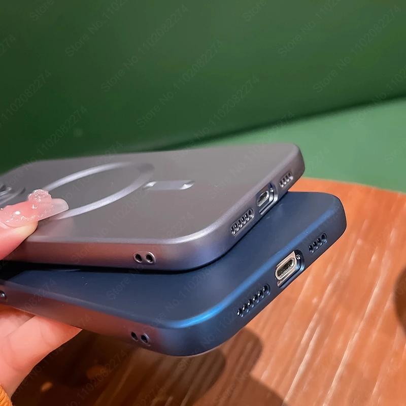 Luxury Fashion For Magsafe Wireless Charging Cases For iPhone 16 15 14 13 12 11 Pro Max Soft Magnetic Silicon Cover Accessories