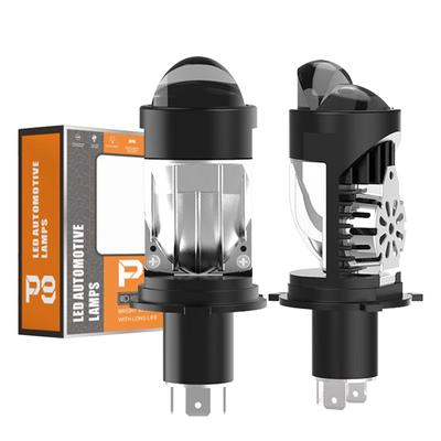 Auto LED H4 Faro Mini Proiettore Doppia Lente All-in-One Lente Bifocale Car Styling Lampadina Del Faro Turbo Ventola Faretto P9