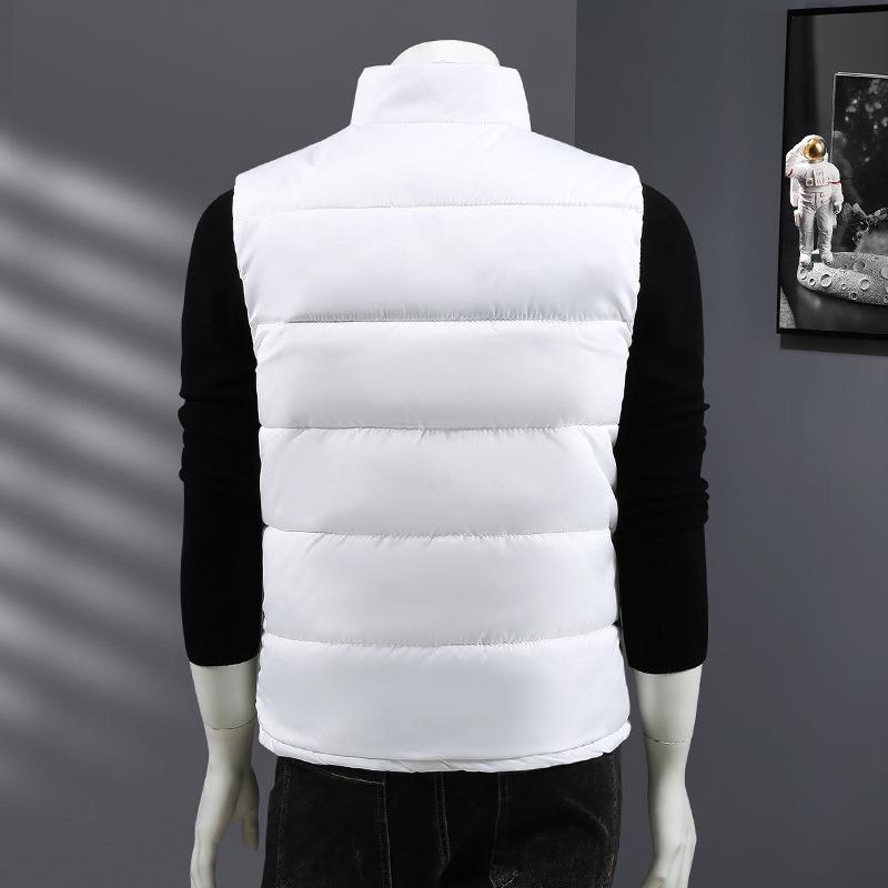 Vest Men's Autumn and Winter Thickened Down Cotton Vest Winter Vest Vest Stand-up Collar Sports Trend Couple Vest
