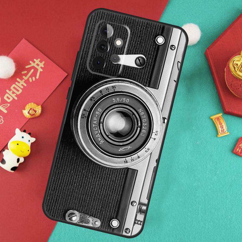 Retro Camera Vintage Case For Samsung Galaxy A13 A33 A53 A15 A25 A35 A55 A54 A34 A14 A71 A51 A12 A32 A52 Cover