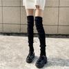 JK Spicy Girl Extra-Lange Gestrickte Beinwärmer - Dicke Warme Überknie-Socken für Damen für Herbst & Winter