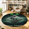 Round Rug Custom NameBorussia Mönchengladbach Pattern Non Slip Carpet Home Floor Decor