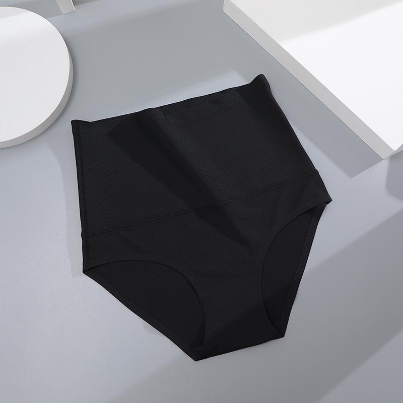 

FINETOO Высокая талия Бесшовные корректирующие трусики антибактериальные женское нижнее белье мягкие трусы с промежностью для женского нижнего белья Корректирующее белье L&1pc чёрный