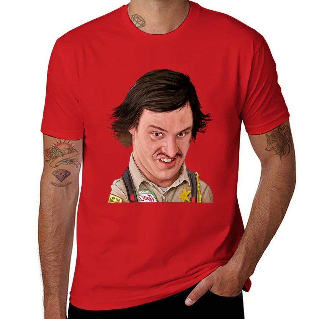 Scary Movie Officer Doofy T-Shirt Shirts Graphic Tees Anime Aesthetic Clothing Sublime Mens T Shirt Graphic