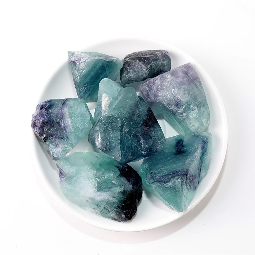 Raw Colorful Fluorite Galaxy-Like Gradient Unique Texture Dreamy Collectible