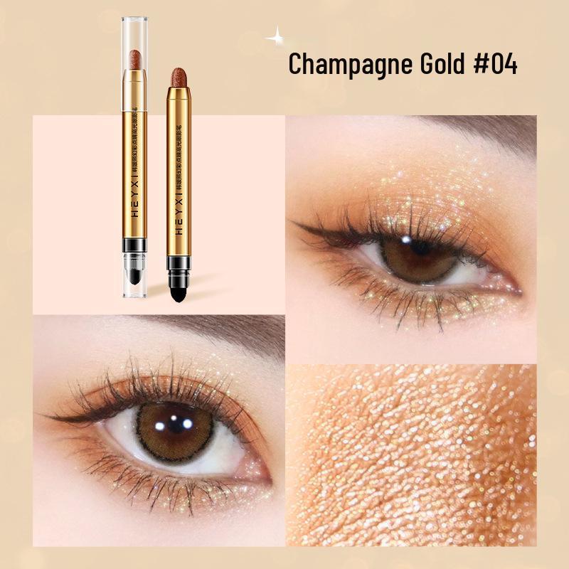 HEYXI Han Yuanyi Smudge-proof Highlighting Eyeshadow Stick - Brightening Under-eye Pen with Fine Shimmer, Double-ended for Easy Eye Makeup