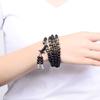 Lucky Gift 108 Mala Beads Six Words Mantra Obsidian Onyx Meditation Yoga Stone Bracelet Necklace Amulet Bracelet&Bangles Jewelry