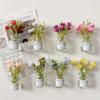 8pcs Mini Small Refrigerator Magnets 3D Fun Refrigerator Accessories Vase Magnets  Holiday Gift