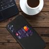 Card Holder Phone Case for Samsung Galaxy M34 5G/F34 5G Protective Cover Cloth Texture PU+PC Phone Shell