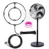 Outdoor Fan Cooling Misting System Mist Fan Nozzles Kit Water Fog Sprayer Fan Sprayer with 6 Removable Nozzles Water