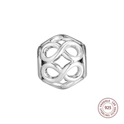 Abalorios Calados Infinite Shine Plata de Ley 925 Cuentas para Fabricación de Joyería Se Adapta a Pulsera Original Joyería Fina