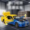 1/32 Nissan GTR R34 Fast & Furious Legierung Automodell Druckguss Spielzeug mit Ton und Licht Fahrzeuge Dekoration Spielzeug für Kinder Geschenk