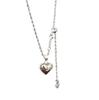 S925 Sterling Silver Harajuku Heart Chain Necklace - Chic Early Autumn Sweater Chain