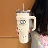 2025 New Model 304 Stainless Steel Ice Cup, High-Looking, Large-Capacity Thermos Cup, Home Office Straw Cup