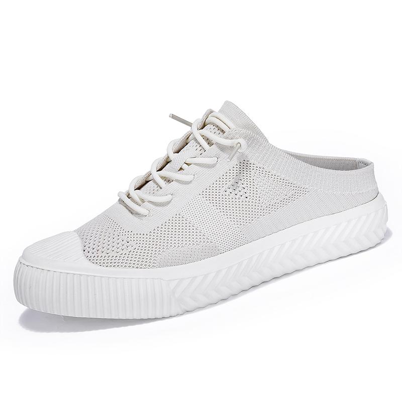 

Summer Couple Sock Shoes Men Women Mesh Comfortable Men s Lightweight Casual Sneakers Breathable Half Sports Shoes For Men 35 білий