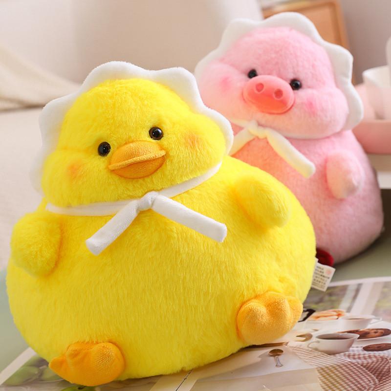 Turban Chicken Cartoon Pig Plush Toy Animal Stuffed Doll Kids Decoration Gift