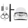 5 Teile Rollenspiel-Set - Polizisten-Motorräder, Polizistenhelm, Abzeichen, Manschetten, Sponton, zum Spielen für Jungen