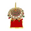 Metal Umbrella Chhatra with Hanging Crystals for God Idol, Car Dashboard/Office Desk/Table/Home Decor Showpiece